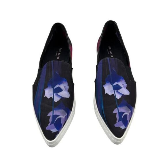 TED BAKER Women's Thfia Floral Pointy Toe Slip-on Sneaker Sz 6 - Picture 2 of 16